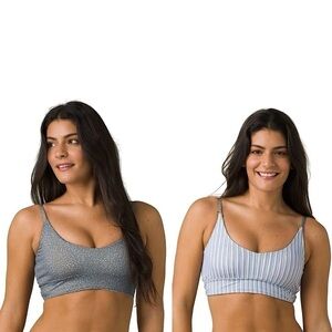 Prana Willow Falls Reversible Top Army Spots Quick Dry Bra Swimsuit UPF 50+ NEW